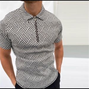 Printed polo shirt